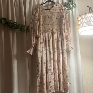 Polagram Floral Long Sleeve Dress